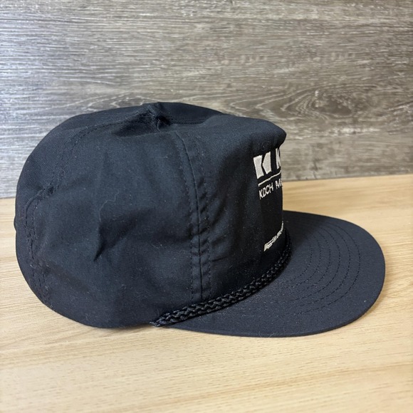 Vintage KOCH Hat Cap Snap Back Black Embroidered Marine Fueling Rope Advertising - Picture 6 of 9